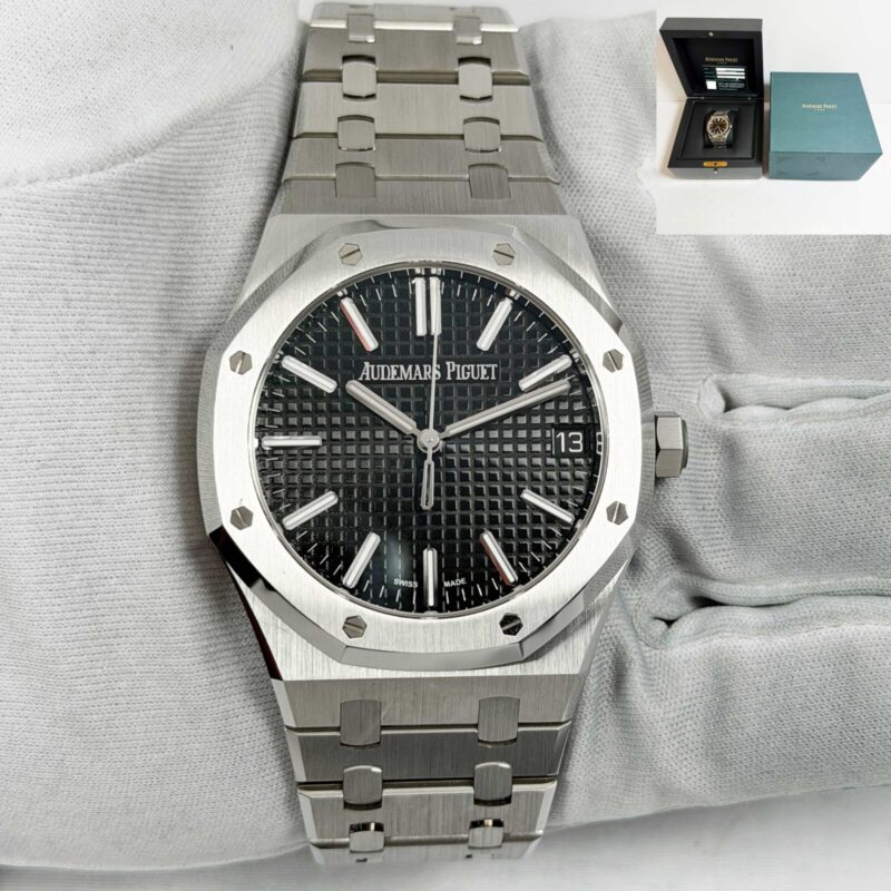 New Audemars Piguet Royal Oak 15510ST 41MM Black Stainless Steel Box Papers