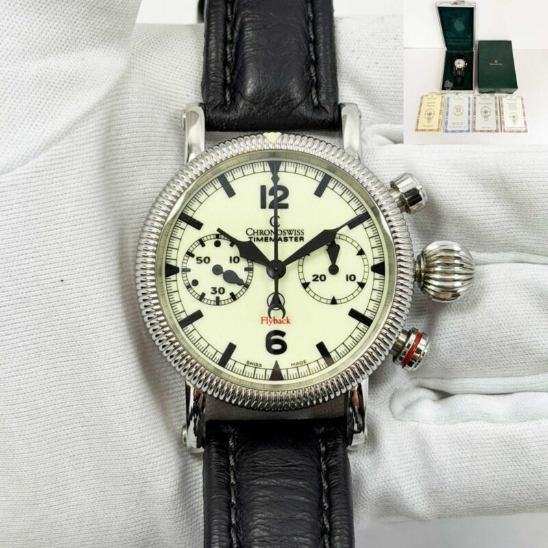 Chronoswiss Timemaster Flyback CH7633 40MM Luminous Dial Steel Box Papers