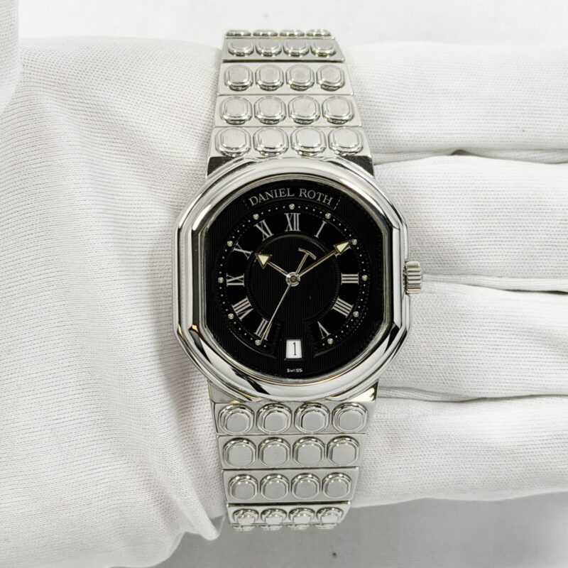 Daniel Roth Le Sentier S177 Lego Black Roman Date 36MM Stainless Steel