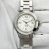 Cartier Pasha C Big Date 2475 35MM White Dial Stainless Steel