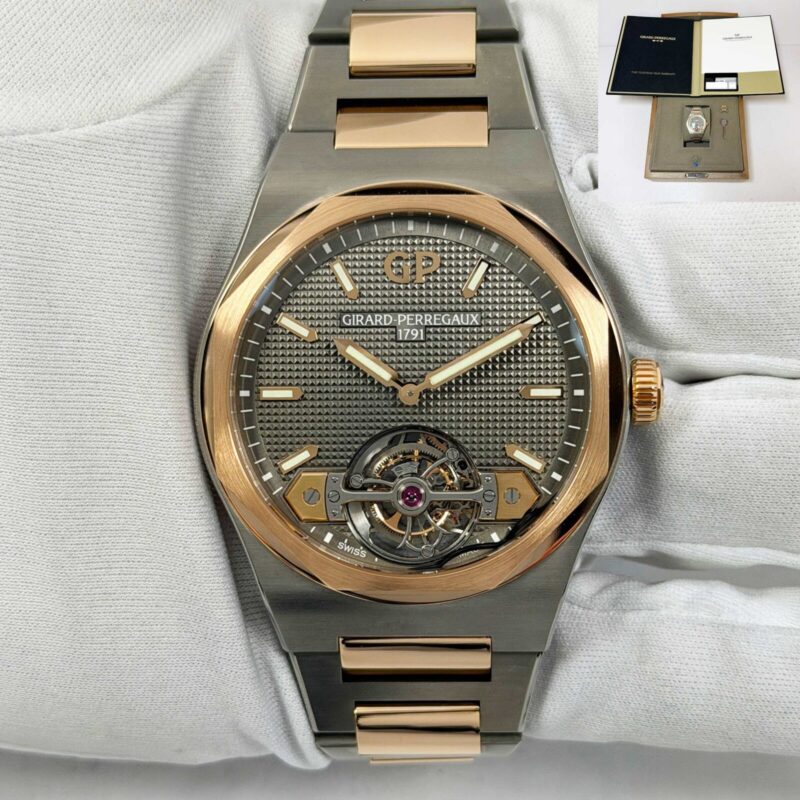 2022 Girard Perregaux Laureato Tourbillon 99105-26-231-26A 45MM Titanium Rg B/p