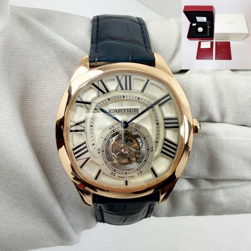 Cartier Drive De Cartier Flying Tourbillon WHNM0003 47MM Rose Gold Box Papers