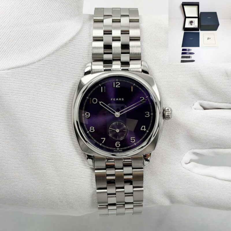 2022 Fears Brunswick Jubilee Edition BS23800A 38MM Royal Purple Ss Box Papers