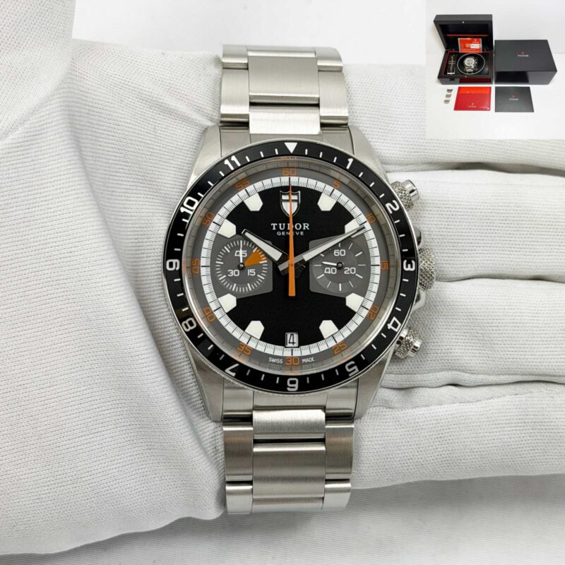 2011 Tudor Heritage Chrono 70330N 42MM Grey Dial Steel Box Papers