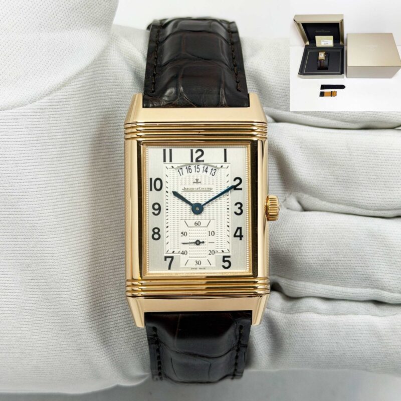 2018 Jaeger-Lecoultre Grande Reverso Duo Q3742421 42X30MM White Black 18K Rg B/p