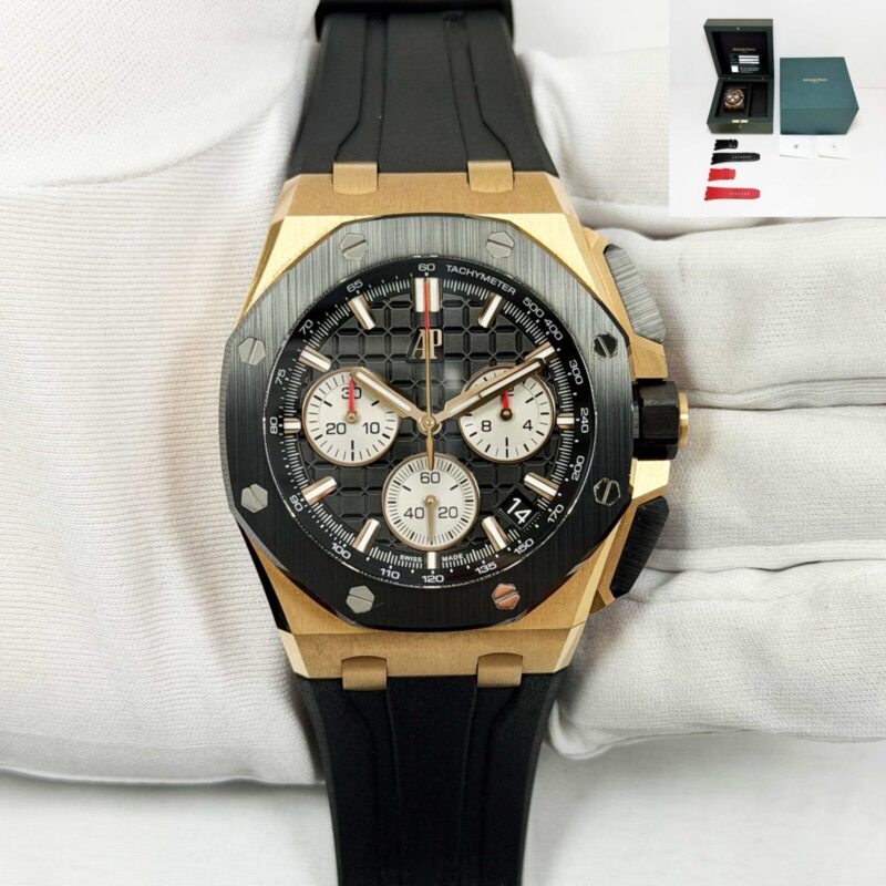 2025 Audemars Piguet Royal Oak Offshore 26420RO 43MM Black Rose Gold Black B/p