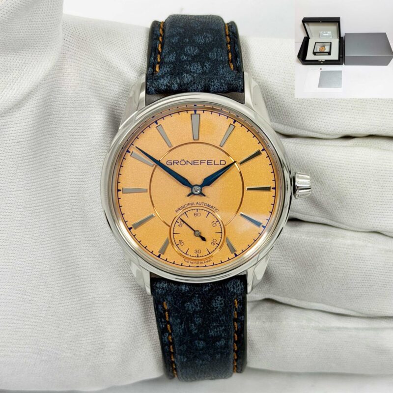 2023 Gronefeld 1941 Principia 39.5MM Salmon Dial Stainless Steel Box Papers
