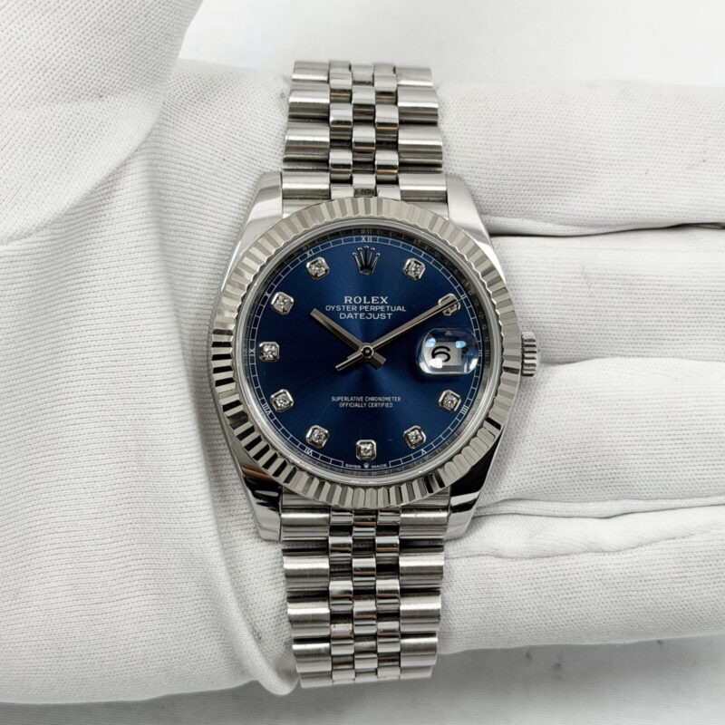 Rolex Datejust 41 126334 41MM Blue Diamond Dial Jubilee Stainless Steel