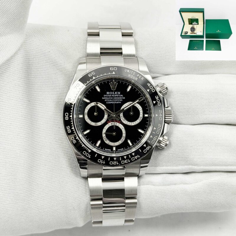 2025 Rolex Daytona 126500LN 40MM Black Dial Stainless Steel Box Papers