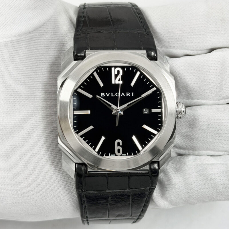 Bulgari Octo Solotempo Bgo 41 S 41MM Black Dial Stainless Steel