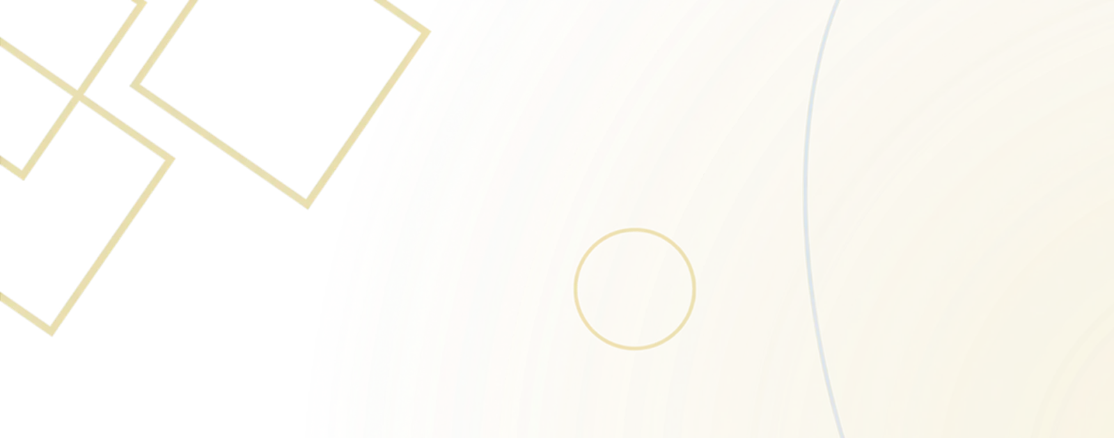 Background with gold circular patterns, star accents, and abstract decorative shapes.