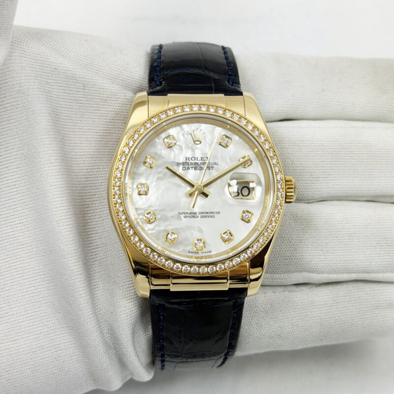 2006 Rolex Datejust 36 116188 36MM Mop Diamond Dial Bezel Yellow Gold D-Serial