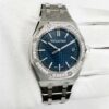 2026 Bnib Audemars Piguet Royal Oak 15551ST 37MM Blue Dial Diamonds Box Papers
