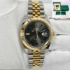 New 2025 Rolex Datejust Wimbledon 126333 41MM Grey Two-Tone Yg Box Papers