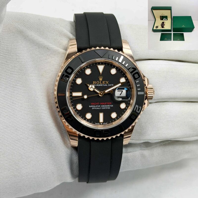 New 2026 Rolex Yacht-Master 126655 40MM Black Dial 18K Rg Oysterflex Box Papers