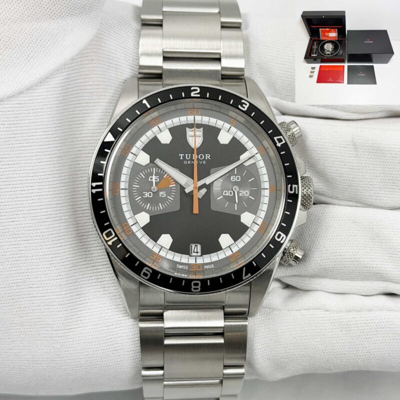 2011 Tudor Heritage Chrono 70330N 42MM Grey Dial Steel Box Papers