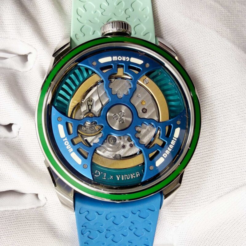 New Mb&f M.A.D.1S Yinka Ilori Grow Your Dreams 42MM Blue Dial Steel Box Papers