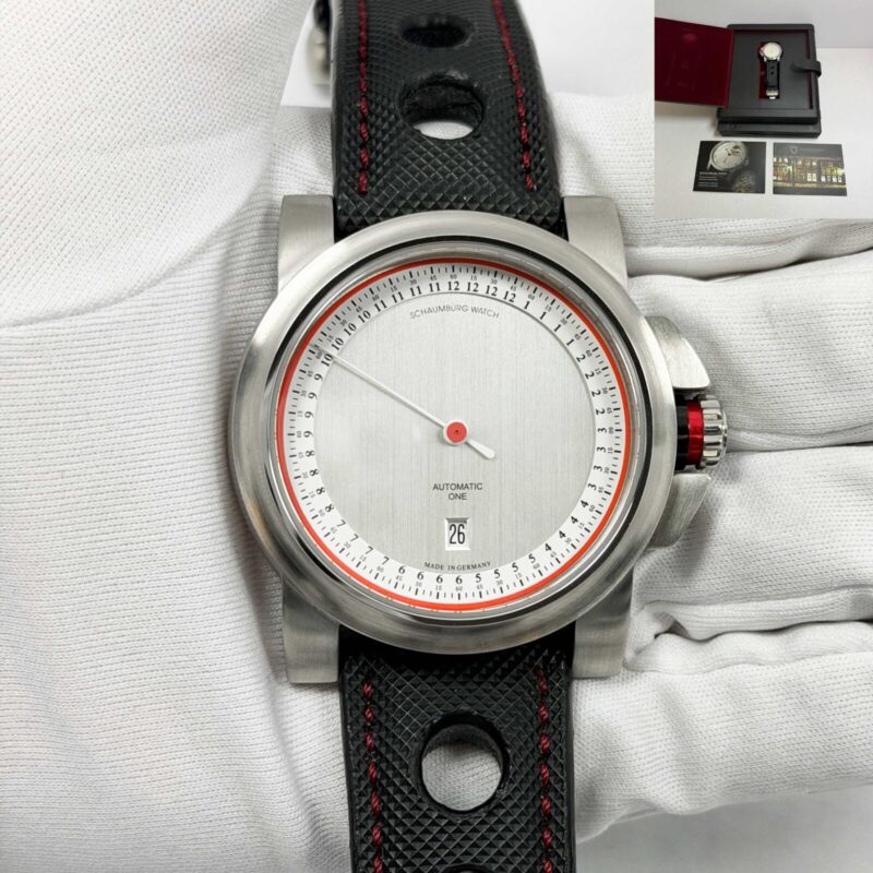 2017 Schaumburg Gt One 4927 45MM Grey Dial Steel Box Papers