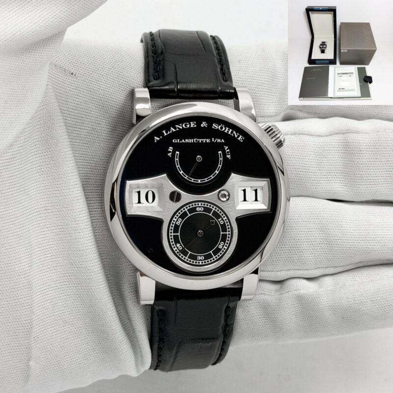 2015 A. Lange & Sohne Zeitwerk 140.029 41MM Black Dial White Gold Box Paper