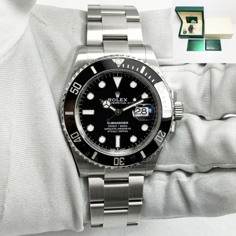 Mint Unpolished 2021 Rolex Submariner Date 126610LN 41MM Black Steel Box Paper
