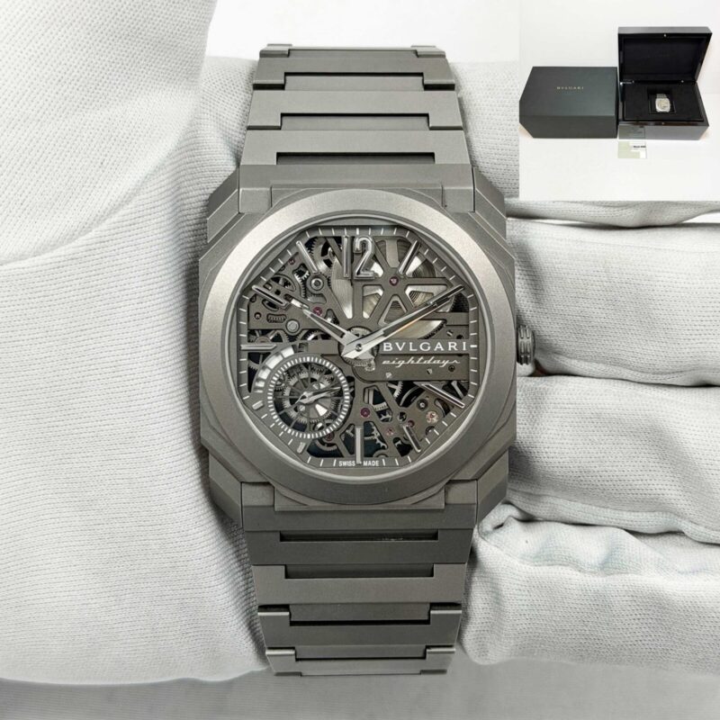 2024 Bulgari Octo Finissimo 8 Days 103610 40MM Skeleton Titanium Box Papers