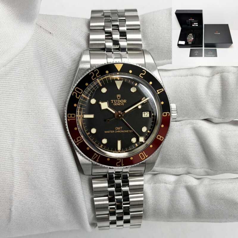 New 2026 Tudor Black Bay 58 GMT Coke 7939G1A0NRU 39MM Black Steel Box Paper