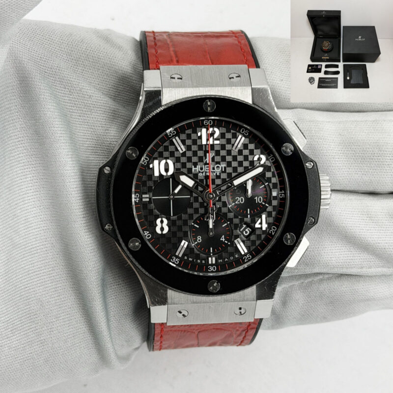 Hublot Big Bang Chronograph 301.SB.131.RX 44MM Black Stainless Steel Box Papers