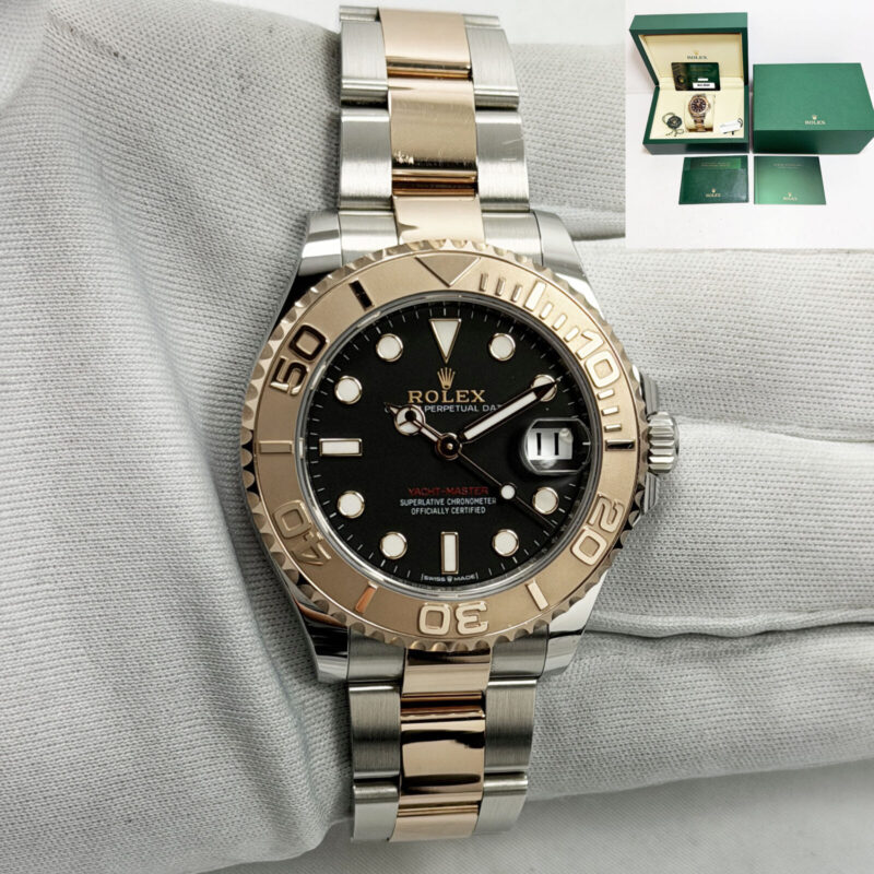 2025 Rolex Yacht-Master 268621 37MM Black Dial Everose Gold Box Paper