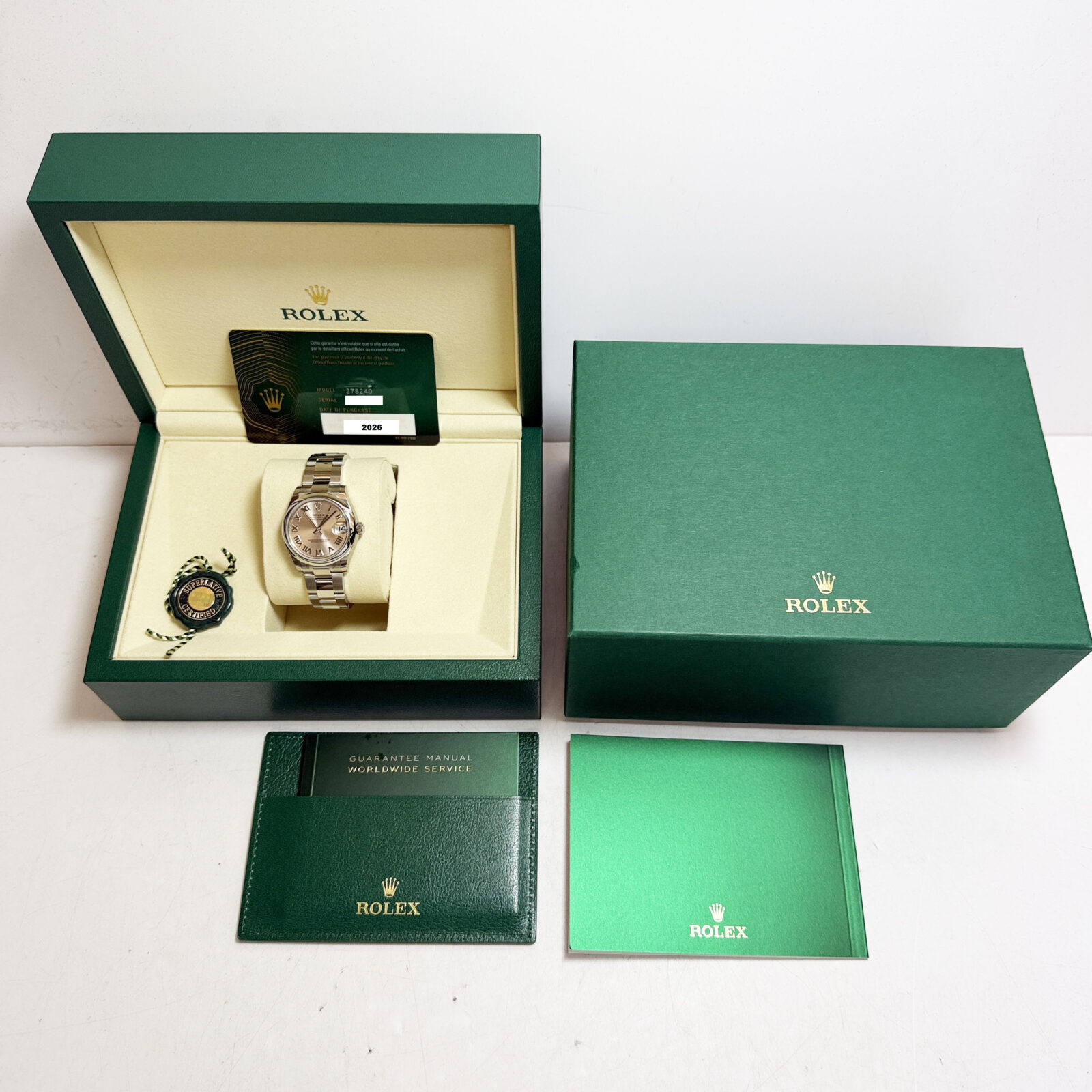New 2026 Rolex Datejust 278240 31MM Pink Dial Steel Box Papers