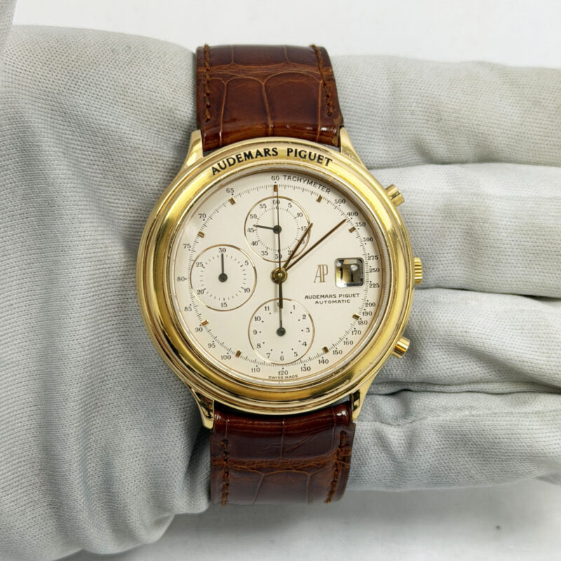 Audemars Piguet Huitieme Chrono 25644BA 40MM White Dial 18K Yellow Gold