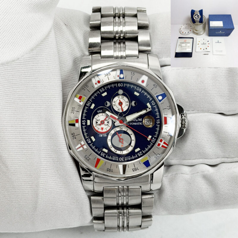 Corum Admirals Cup Tides 977.630.20 42MM Blue Stainless Steel Box Papers