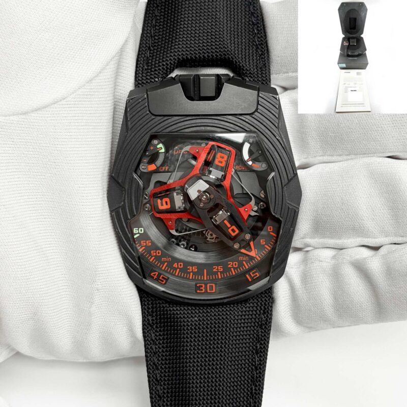 2018 Urwerk Ur-210 Royal Hawk Edition Black Dlc Titanium 43MM Black Box Paper