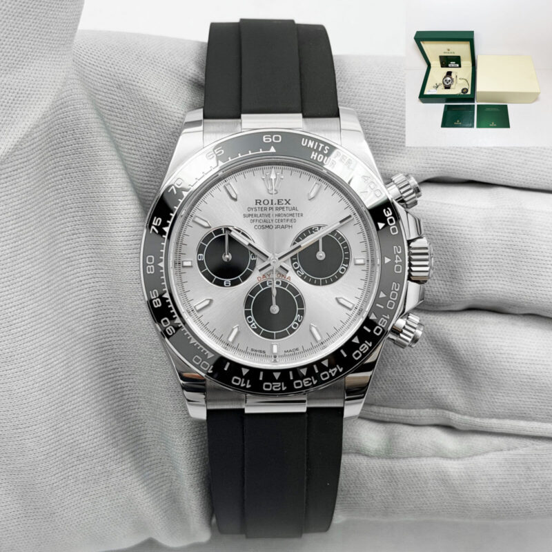2024 Rolex Daytona Ghost 126519LN 40MM Silver Dial 18K White Gold Box Papers