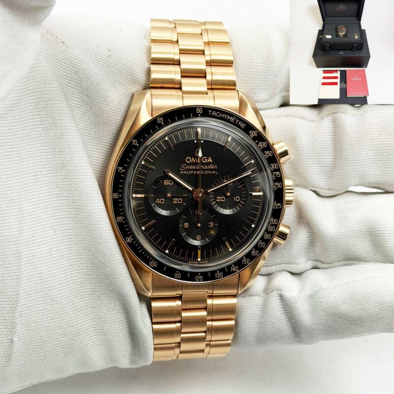 2025 Omega Speedmaster 310.60.42.50.01.001 42MM 18K Sedna Gold Box Papers