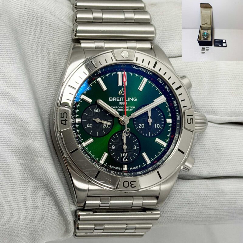 Breitling Chronomat Bentley 42 B01 AB0134 42MM Green Dial Stainless Steel B/p