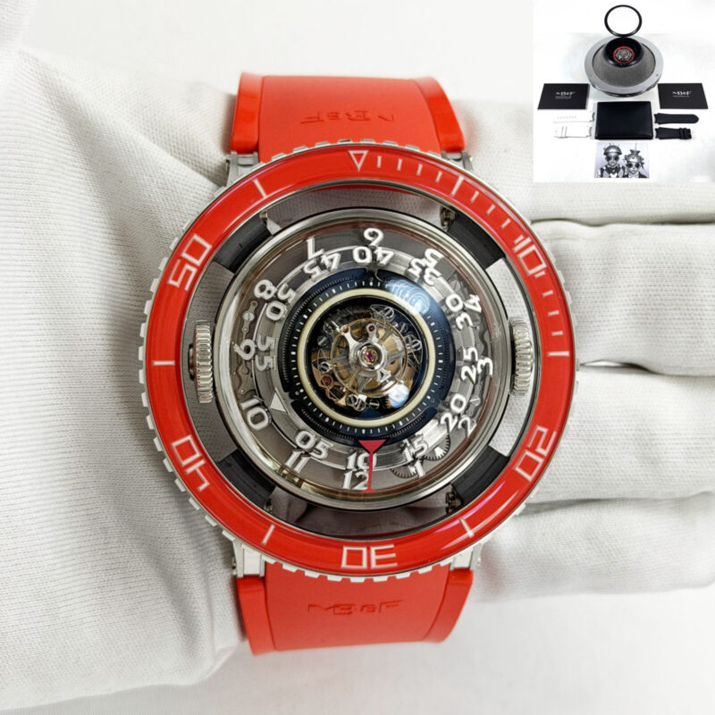 2022 Mb&f HM7 Aquapod Platinum Red Tourbillon 70.PBL.B 54MM Skeleton Box Papers