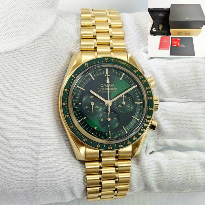 2025 Omega Speedmaster Moonshine 310.60.42.50.10.001 42MM Green Yg B/p