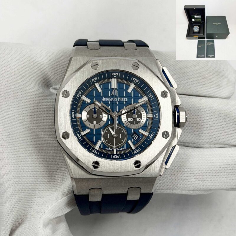 Audemars Piguet Royal Oak Offshore Chronograph 26480TI 42MM Blue Titanium B/p