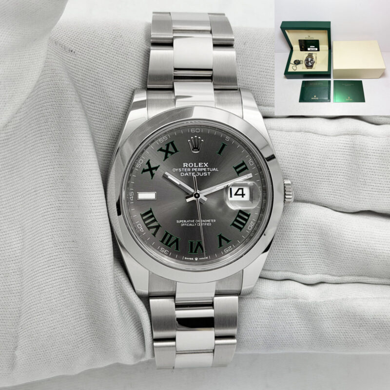 2025 Rolex Datejust 126300 41MM Wimbledon Roman Dial Steel Box Paper