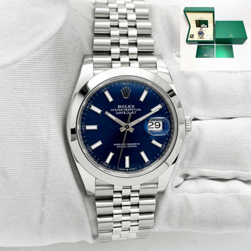 New 2026 Rolex Datejust 126300 41MM Blue Dial Steel Box Paper