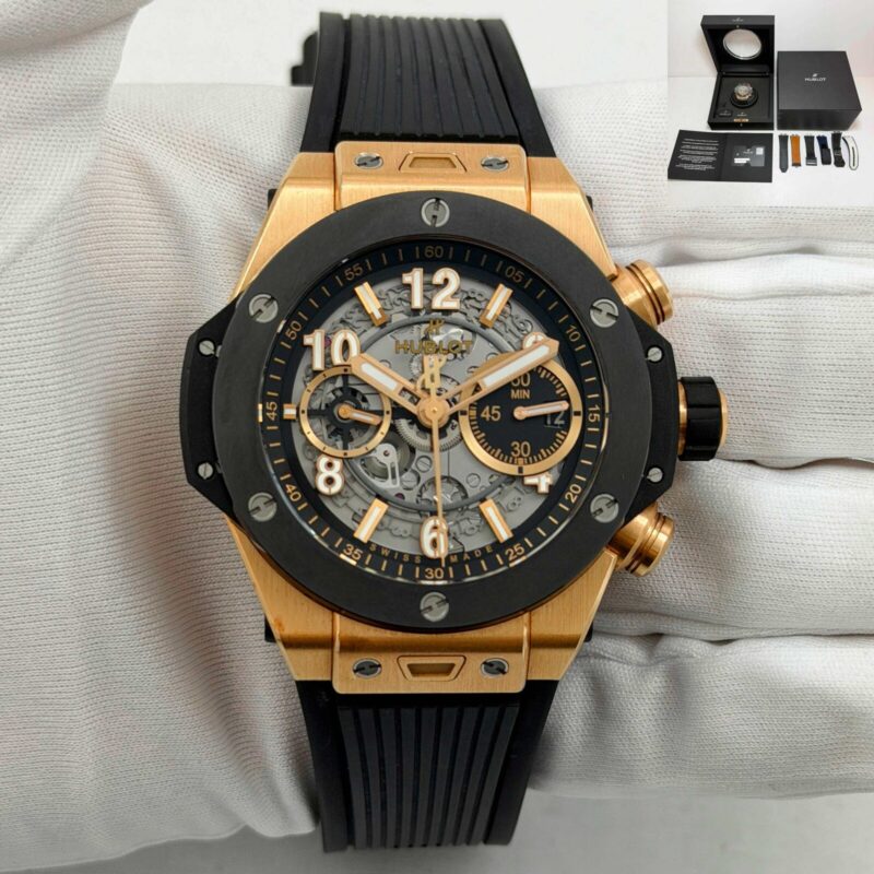 Hublot Big Bang Unico 421.OM.1180.RX 44MM Skeleton Rose Gold Box Papers