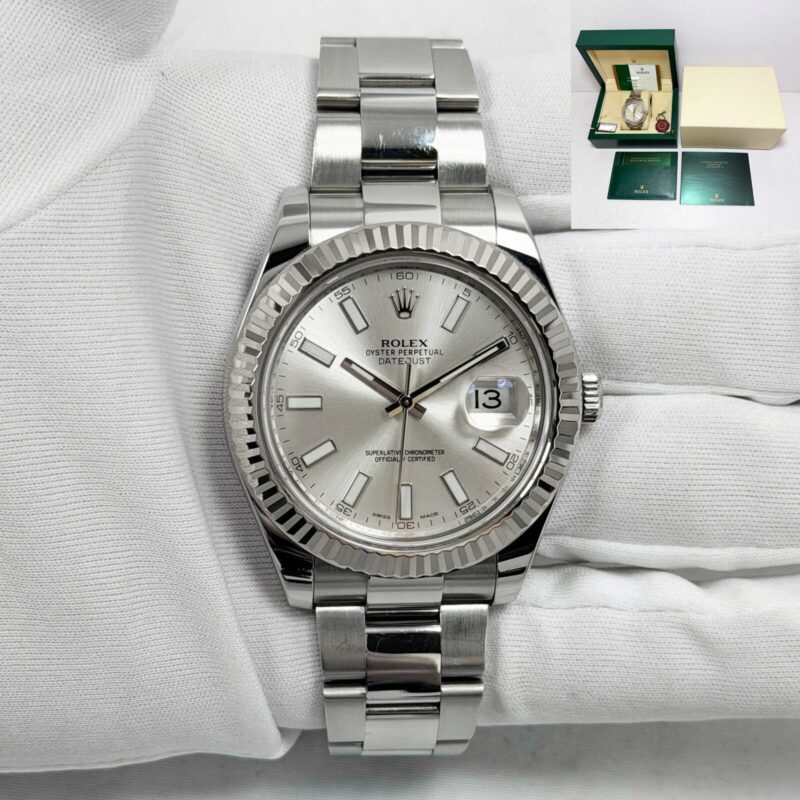 2018 Rolex Datejust II 116334 41MM Grey Dial Stainless Steel Box Papers