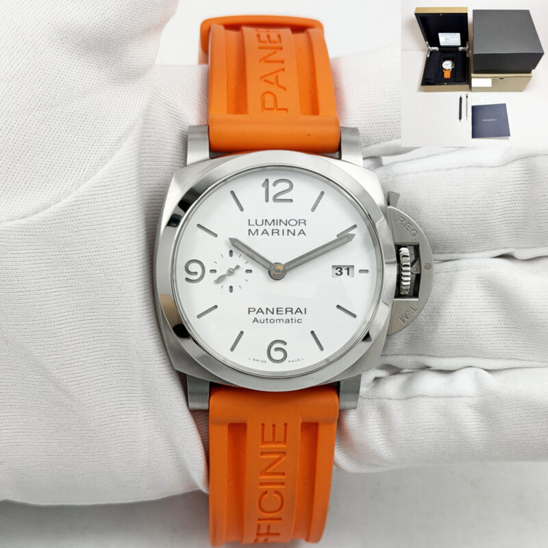 Panerai Luminor Marina PAM01314 44MM White Stainless Steel Box Paper