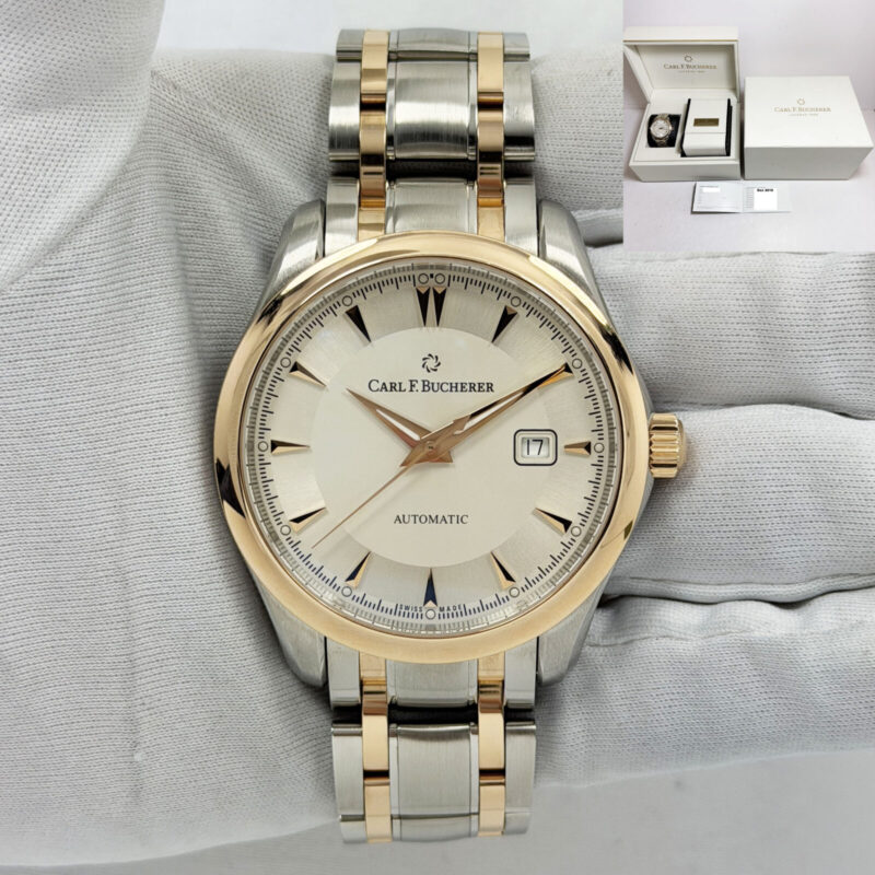 Carl F. Bucherer Manero 10915.07.13.21 42MM Silver Two-Tone Rg Box