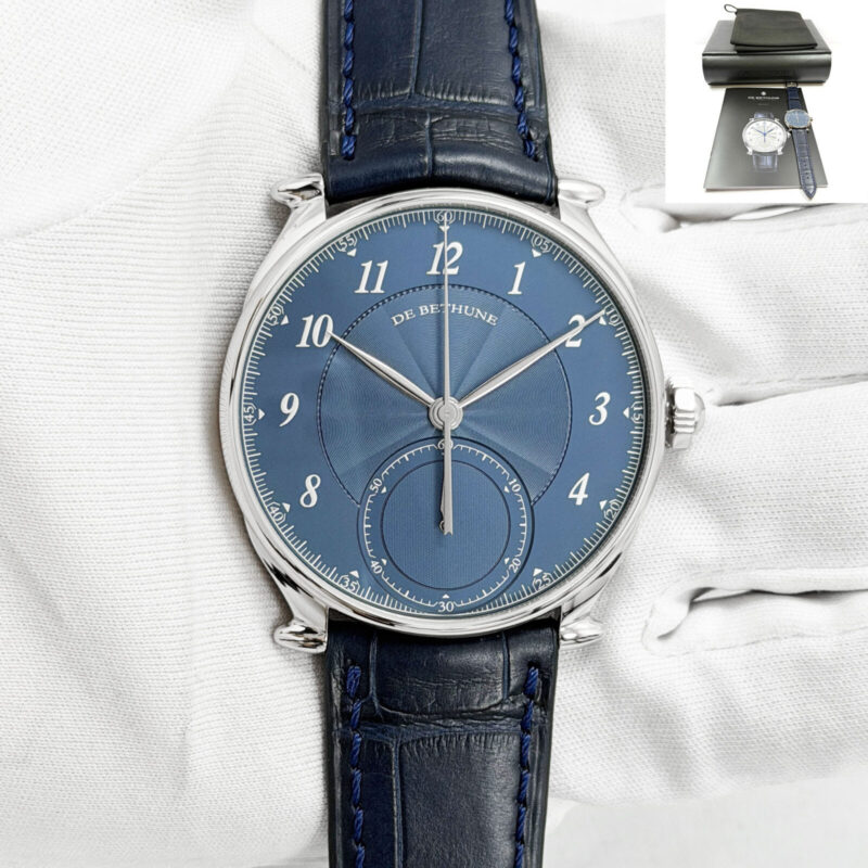 New 2025 De Bethune Db Eight DB8REWS3 42MM Blue Dial 18K White Gold Box Paper
