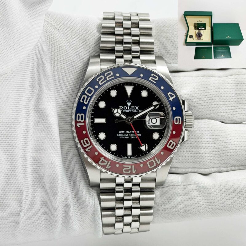 2025 Rolex GMT-Master II Pepsi 126710BLRO 40MM Jubilee Black Steel Box Paper
