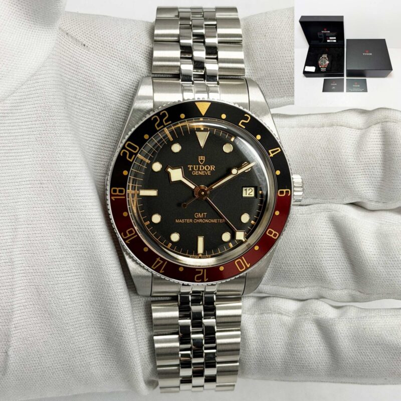 New 2026 Tudor Black Bay 58 GMT Coke 7939G1A0NRU 39MM Black Steel Box Paper