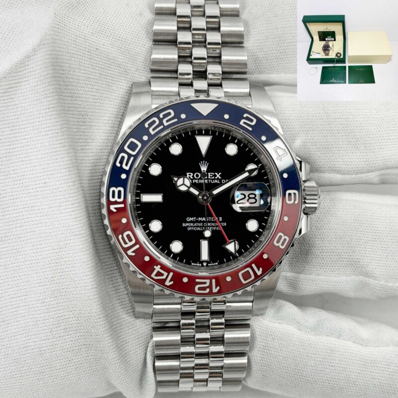 2024 Rolex GMT-Master II Pepsi 126710BLRO 40MM Black Stainless Steel Box Papers