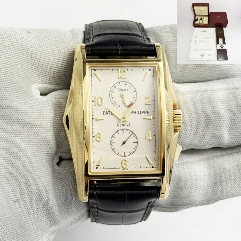 2000 Patek Philippe Gondolo 10 Days 5100J 34MM Silver Dial 18K Yellow Gold B/p