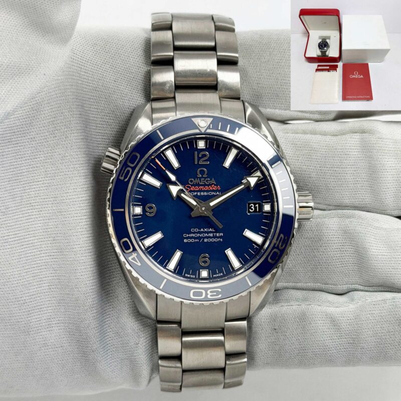 2013 Omega Seamaster Planet Ocean 232.90.42.21.03.001 42MM Blue Titanium B/p